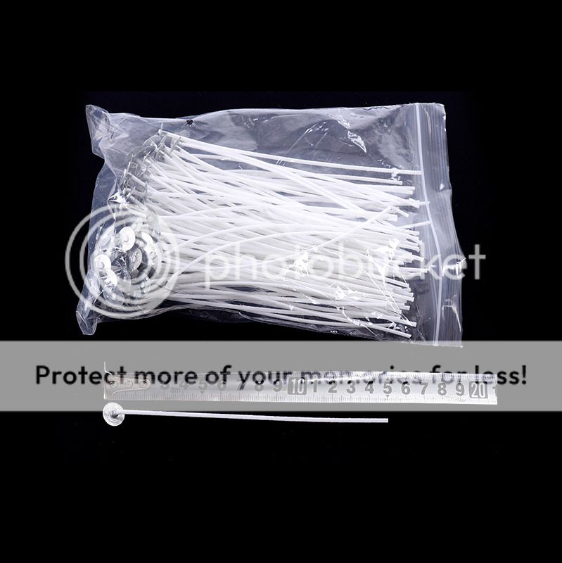 Premium Pre Waxed Cotton Candle Wicks Low Smoke DIY Wick with Tabs